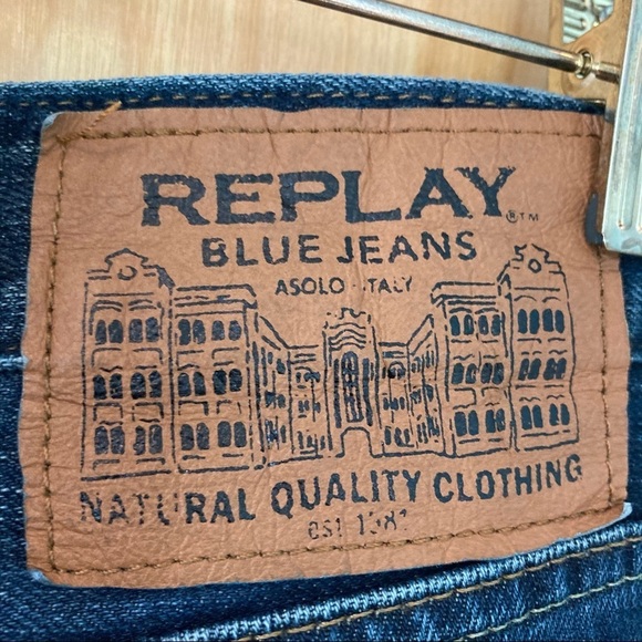 REPLAY Sz 30 Jennon Design Asolo Italy Dark Wash Jeans - Picture 8 of 12